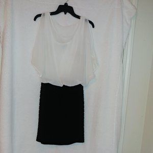 SCARLETT Bodycon and Chiffon Cocktail Dress